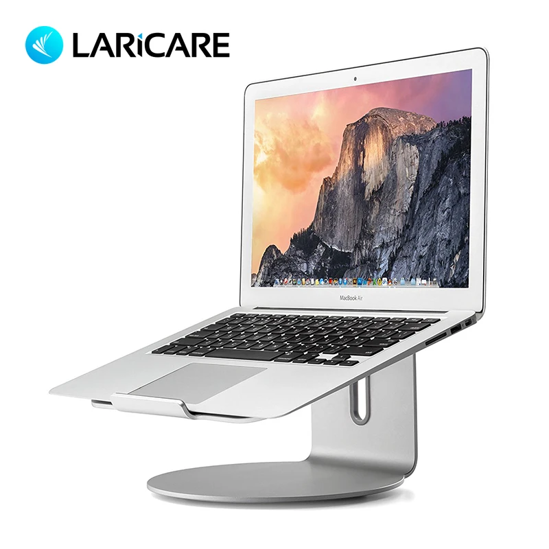 

LARICARE Aluminum Alloy Laptop Stand for Mac Notebook. 360 Rotatable Desktop. Sliver Notebook Bracket