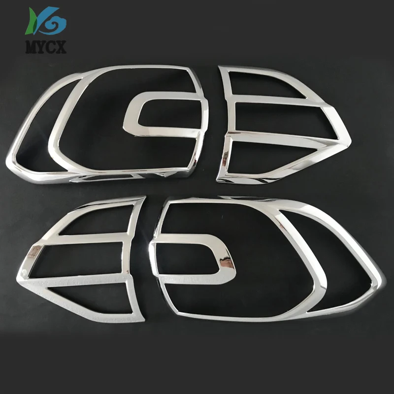 

ABS Chrome Tail Lights Cover For Ford Everest Endeavour 2016 2017 2018 2019 4pcs