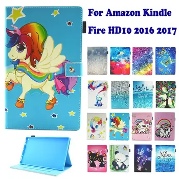 

Fashion Pattern Protective shell Case for Amazon Fire HD10 2016 2017 Case Cover For Amazon Kindle Fire HD 10 7th 10.1" Tablet PC