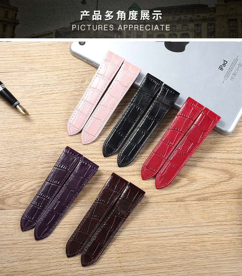Высокое качество изысканный кожаный ремешок 20/23 мм элегантный Дизайн для Cartier Ремешки