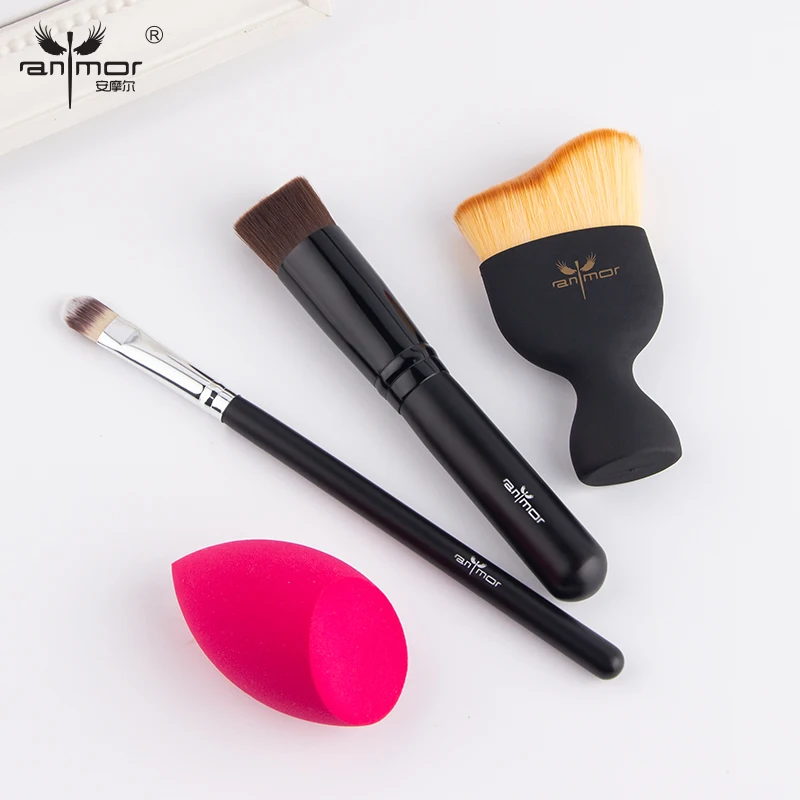 

Anmor Classic Brushes For Makeup High Quality Sponge Concealer Blush Foundation Make up Brush Set Synthetic Hair Cosmetic Tools