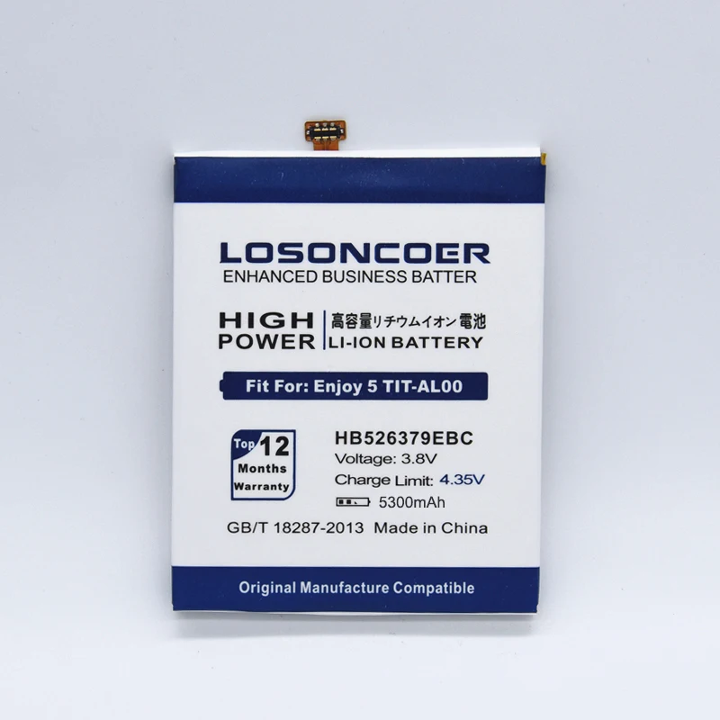 100% оригинал LOSONCOER 5300 мАч Топ HB526379EBC батарея для Huawei Honor 4C Pro/Y6 PRO Enjoy 5 TIT AL00 CL10