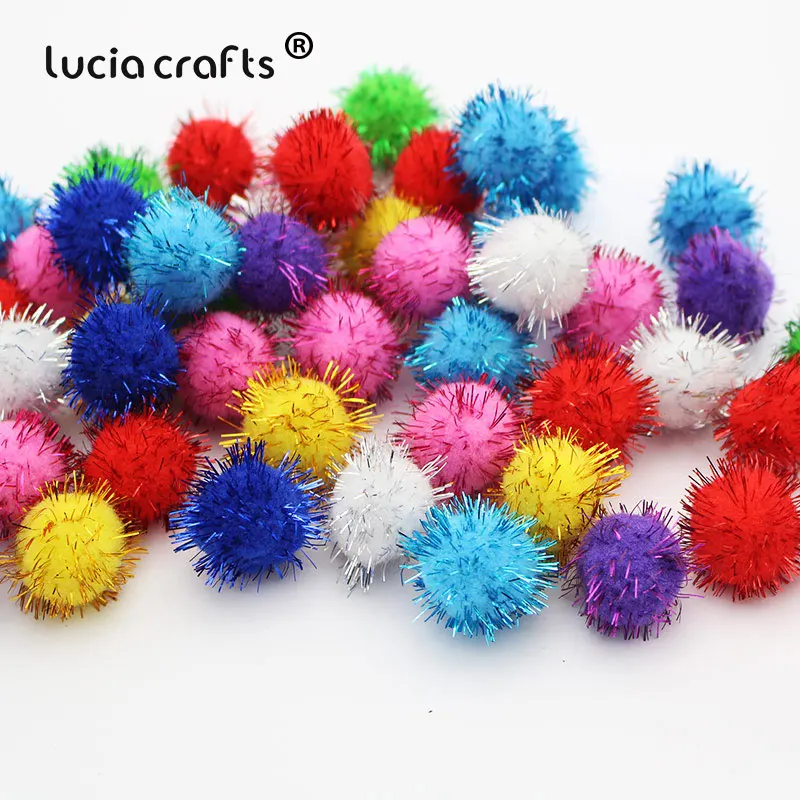 Lucia Crafts 48 шт 25 мм помпоны, блестки K1004