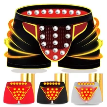 Новое мужское нижнее белье с большим именем, Угловое магнитотерапевтическое нижнее белье, удобное модное мужское сексуальное нижнее белье, сексуальное мужское нижнее белье