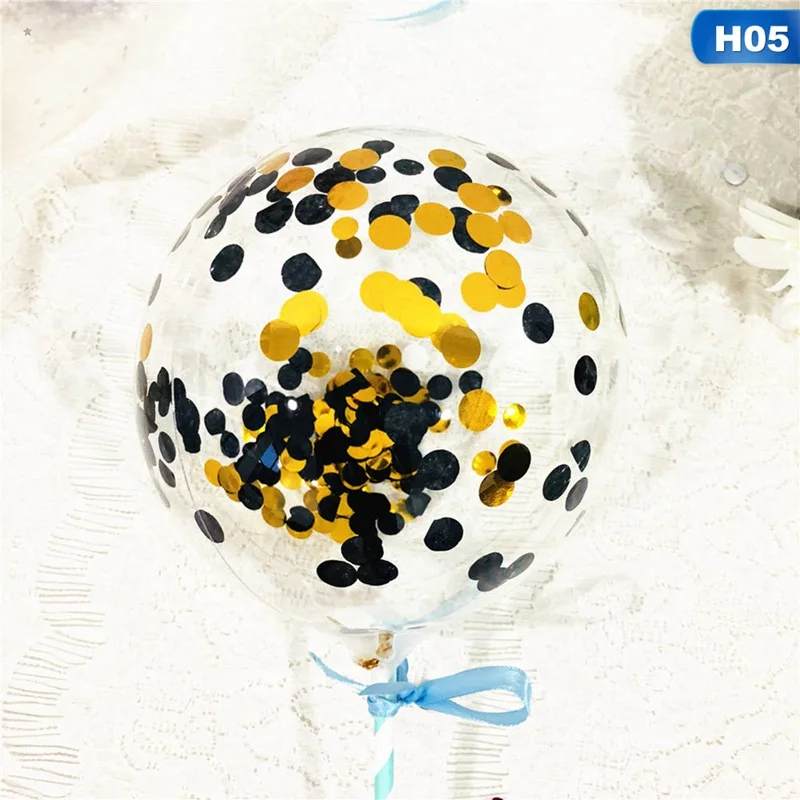 3 шт./партия 5 дюймов прозрачные надувные шары с 1 см конфетти мяч для дня рождения украшения детский душ баллоны для девочек