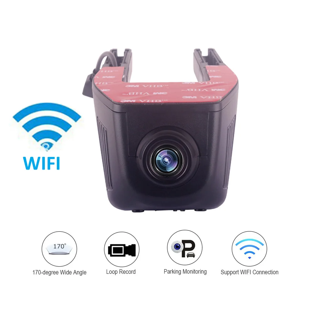 

Hidden Car Dash Cam WiFi Dashboard Camera Full HD 1080P Car Camera DVR Video Recorder Loop Recording Camera Super Night Vision