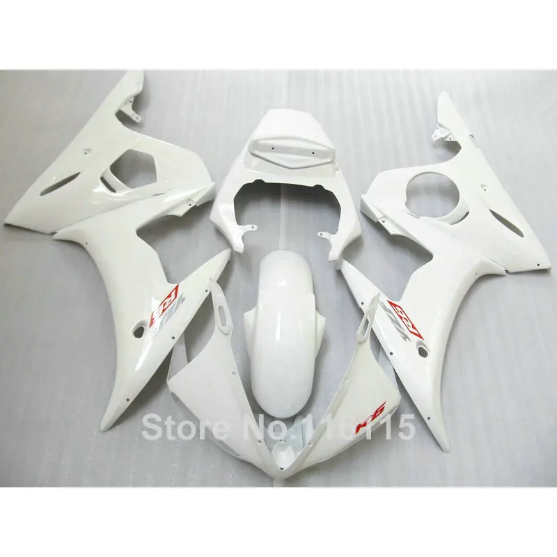 Комплект обтекателей из АБС пластика для YAMAHA R6 2003 2004 2005 белый YZF 03 04 05 комплект