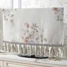 Европейский роскошный светодиодный чехол для телевизора 32-70 дюймов, защита от пыли, ЖК-дисплей, плазменный телевизор, настольная дорожка, тканевые салфетки, пылезащитные чехлы