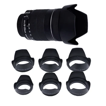 

OOTDTY Universal Digital Camera Flower Lens Hood 49/58/62/67/72/77mm For Canon Nikon Sony