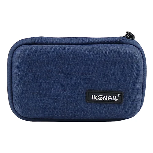 IKSNAIL нейлоновые портативные наушники аксессуары сумки для переноски для Airpods Bluetooth наушники чехол наушники гарнитура для хранения наушников - Цвет: Blue