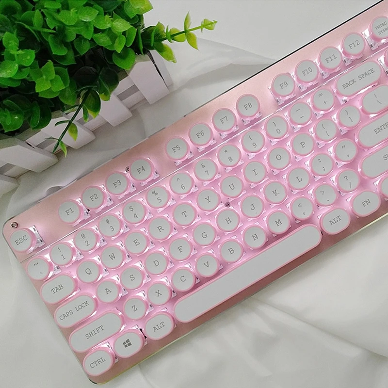 

DIY Keycap Retro Steam Punk Typewriter Mechanical Keyboard Keycap 108 Keys