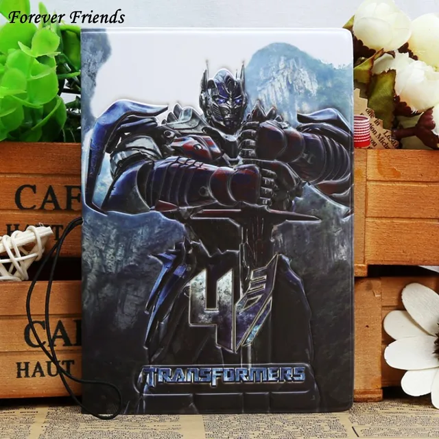 2017 Cartoon Transformers Passport Holder ID Card Holder PVC&PU Leather Business Card Bag Passport Cover 14*9.6CM