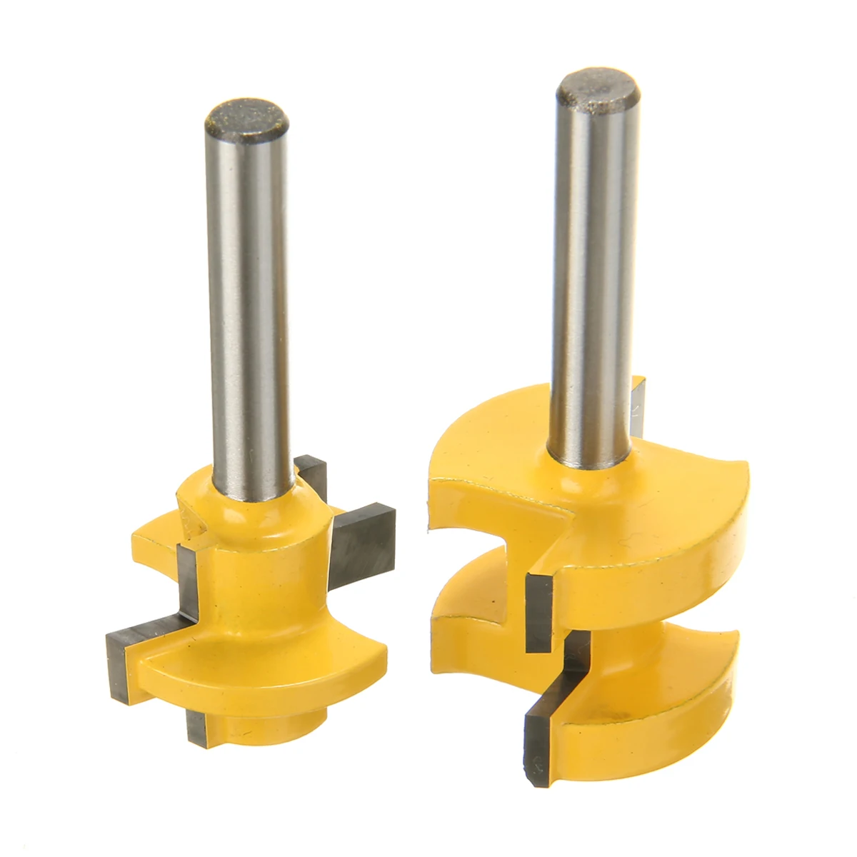 2pcs Milling Cutter Carbide Steel Router Bit,2 Bit Tongue And Groove Router Bit 1/4