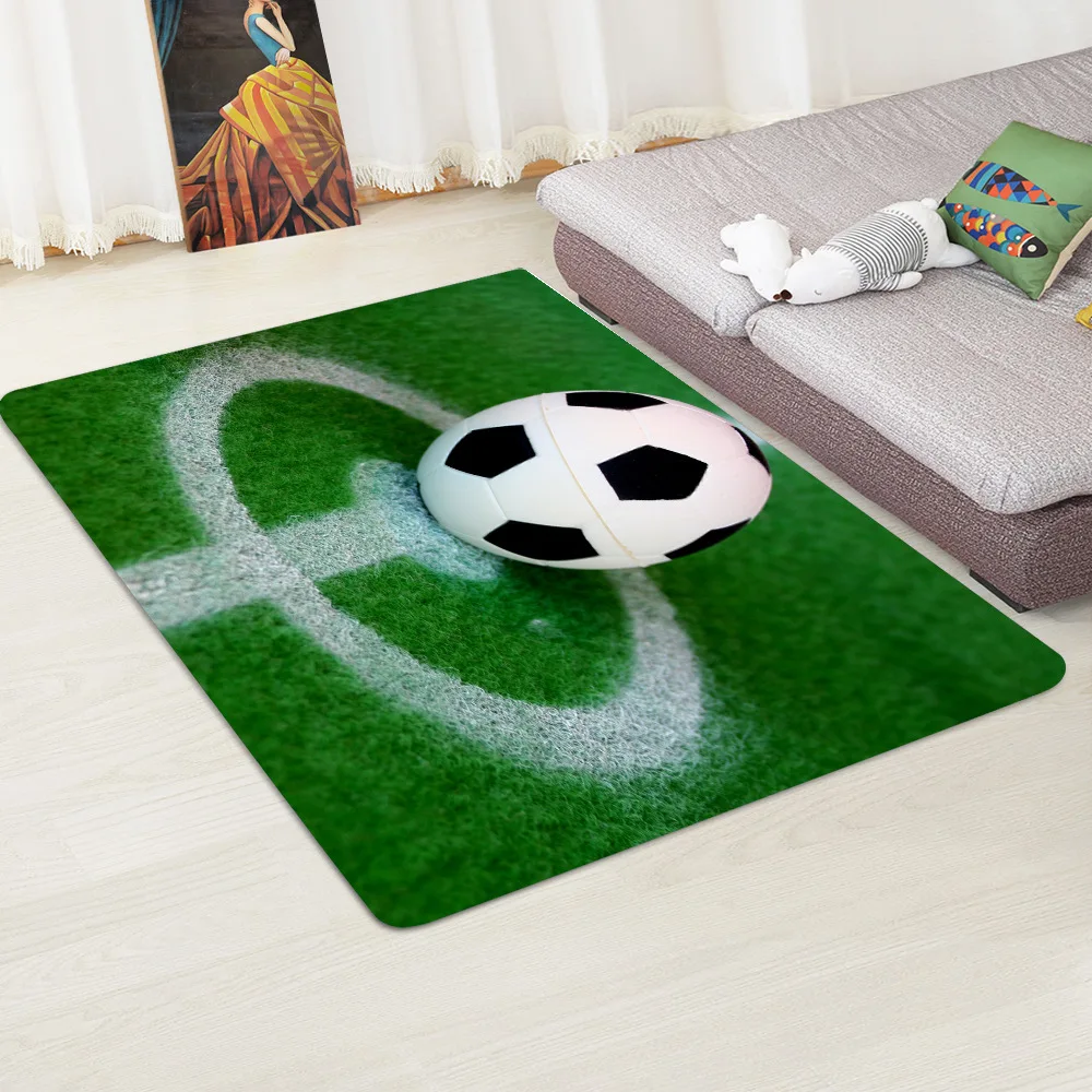 

Modern Carpet 3D Football Area Rugs Flannel Rug Memory Foam Carpet Boys Kids Play Crawl Mat Big Rug Carpets for Home Living Room