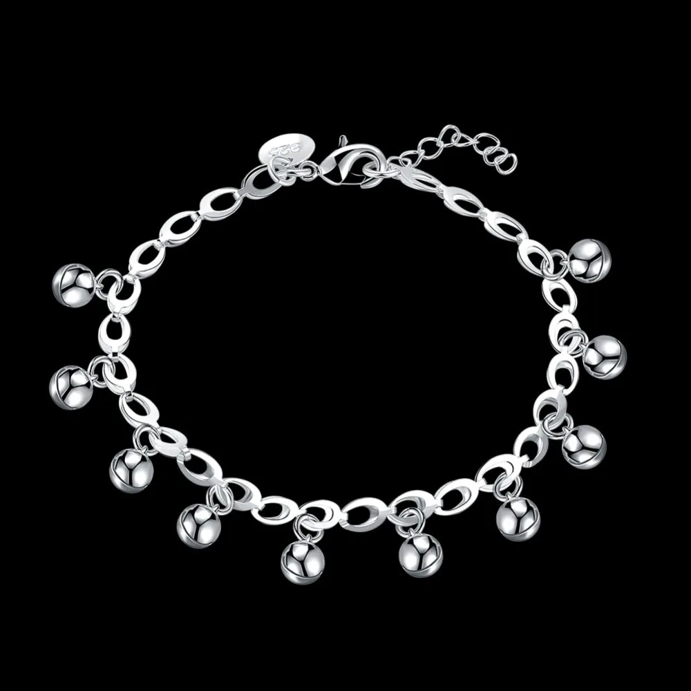 

2018 hot new ladies fashion bell bracelet 925 silver bracelet jewelry jewelry wholesale lobster clasp H611