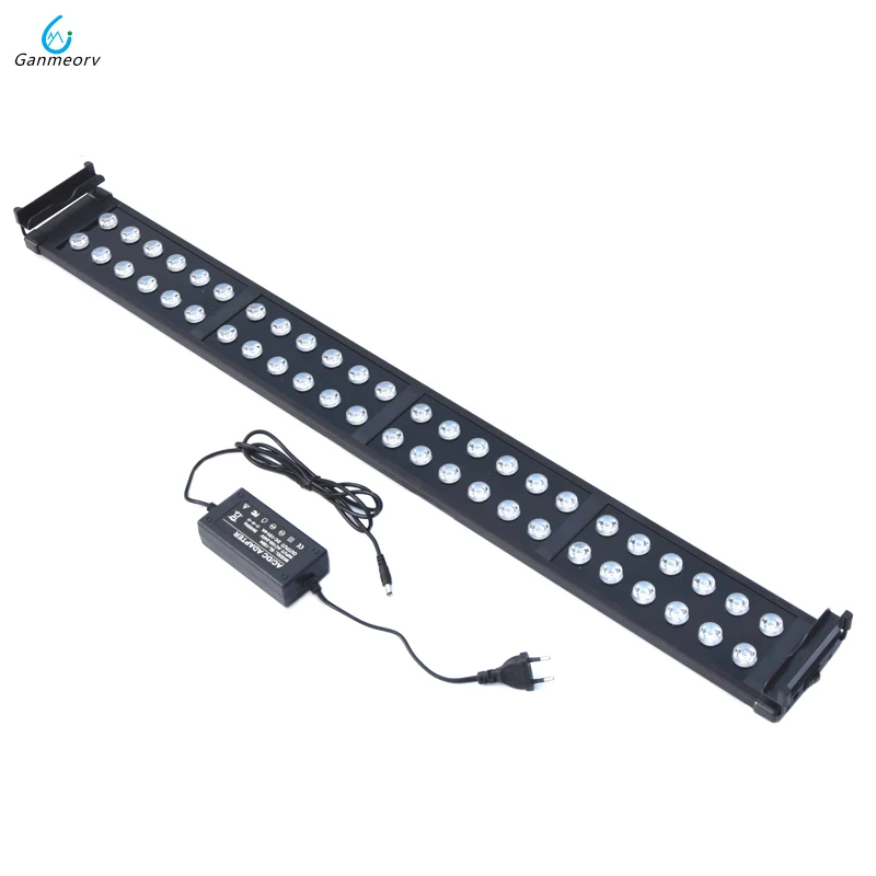 

95~115cm 40W Aquarium plant Lighting Fish Tank Light Lamp with Extendable Brackets 32 White 16 Blue LEDs Fits for Aquarium tank
