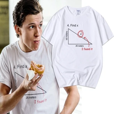 

Avengers 3 Homecoming Peter Parker Spiderman Find Variable X Math Funny T Shirt Tom Holland Tee Unisex Round Neck Cotton T-Shirt