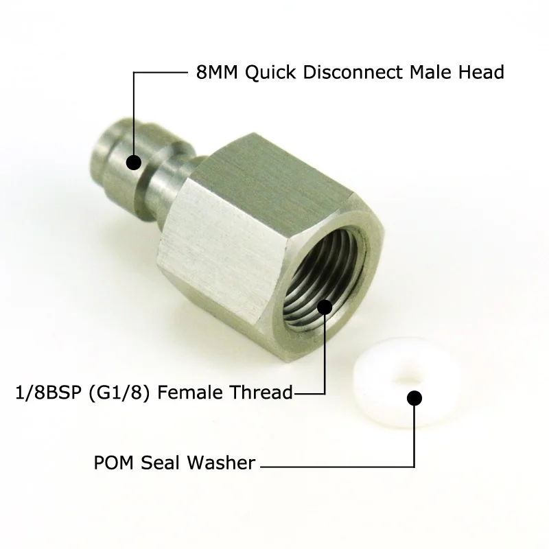 Пейнтбол страйкбол PCP воздушный пистолет быстроразъемный зарядный шланг адаптер резьба 1/8NPT и 1/8BSP и M10* 1 нержавеющая сталь наполнитель ниппель