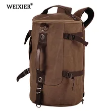 Bolsos de viaje WEIXIER de lona Vintage para hombre, equipaje de viaje, bolsa de fin de semana, gran capacidad, Casual, grande nuevo, bolsa de viaje multifunción