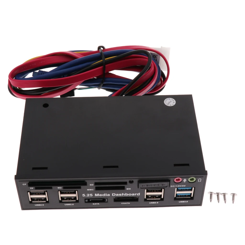 5.25' Optical Drive Multifunctional Dashboard Media USB 3.0 /2.0 Front Panel