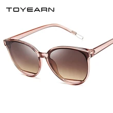 TOYEARN новые модные роскошные брендовые дизайнерские Круглые Солнцезащитные очки для женщин и мужчин винтажное зеркало большие солнцезащитные очки для женщин oculos de sol