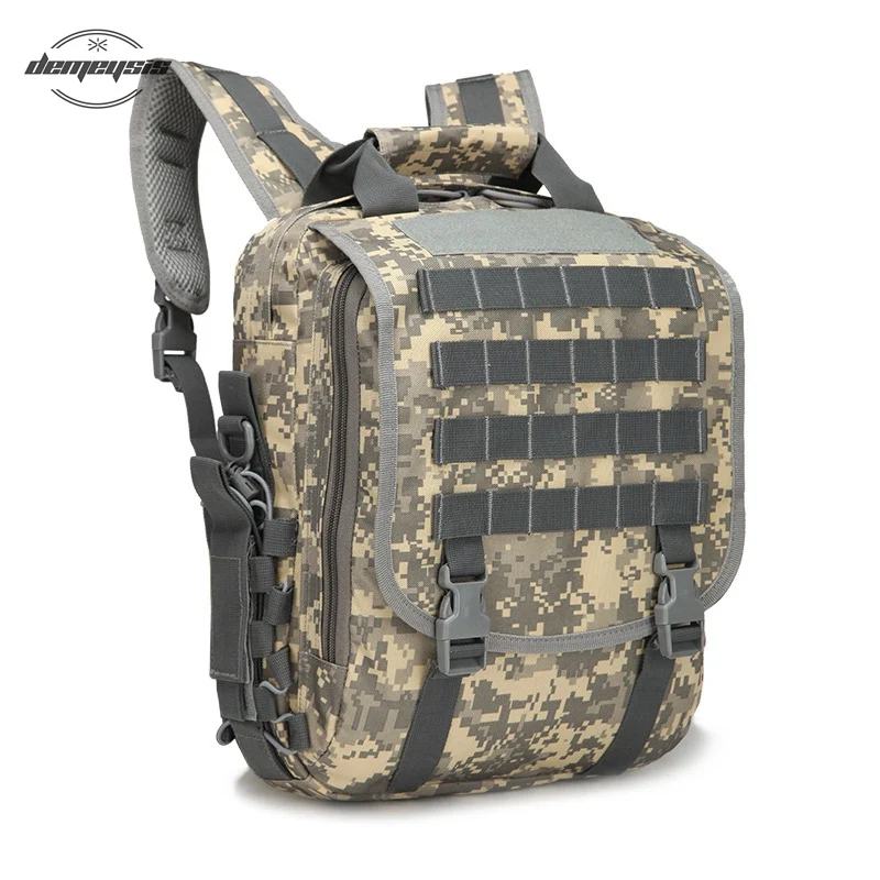 Тактический Открытый путешествия 1" ноутбук IPAD через плечо рюкзак Молл Сумка армейская сумка для ноутбука - Цвет: acu