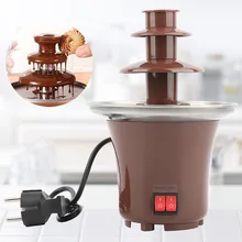 Chocolate Fountain Fondue-Machine Waterfall Creative-Design Heating Mini with DIY Hotpot