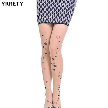 

YRRETY 2020 Fashion Hot Sale Women Sexy Tattoo Hosiery Stocking Cute Patterns Pantyhose Stockings Spring Summer Tights Clothing
