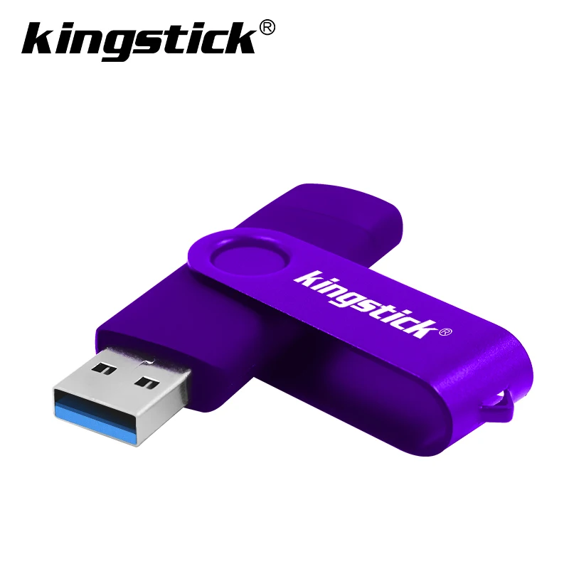 USB 3,0 карта памяти OTG металлический usb флеш-накопитель 16 ГБ 32 ГБ 64 ГБ флеш-накопитель usb Реальная емкость cle usb для телефона Android - Цвет: purple