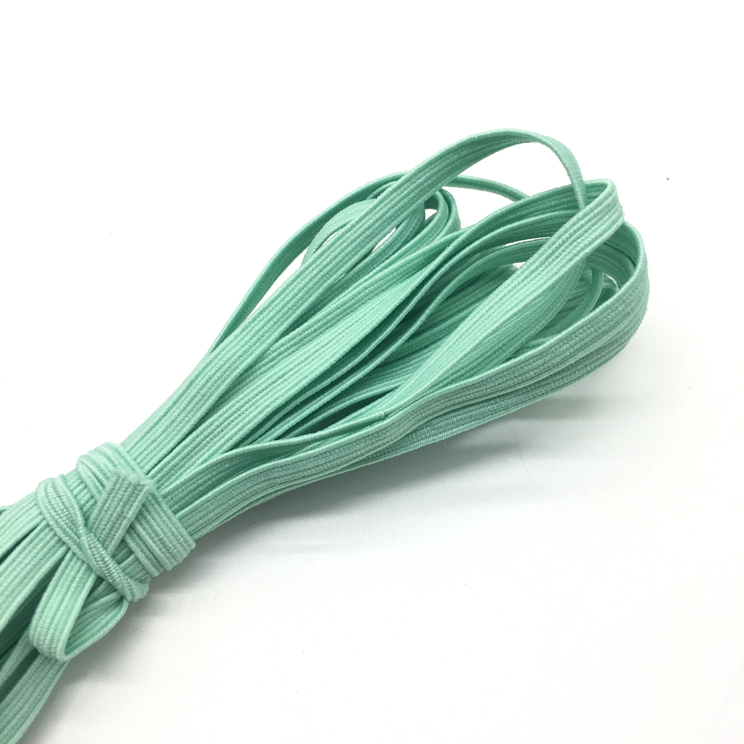 5Yards/lot 1/4" 6mm Cyan High Elastic High Quality Elastic Band Rubber