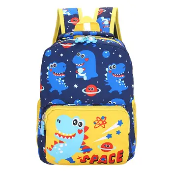 

Student Boys&Girls Kids Cartoon Dinosaur Animal Backpack Toddler School Bag Contrast Cartoon Print School Bag Backpack #0618