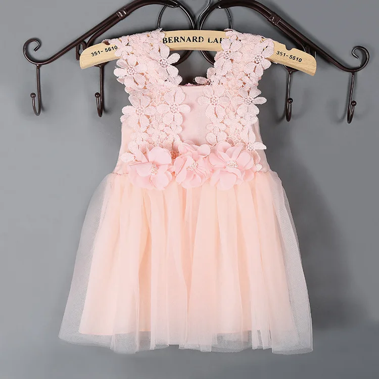 Летнее розовое платье для девочек милое детское платье маленькой принцессы для свадебной вечеринки для девочек 2, 3, 4, 5, 6 лет