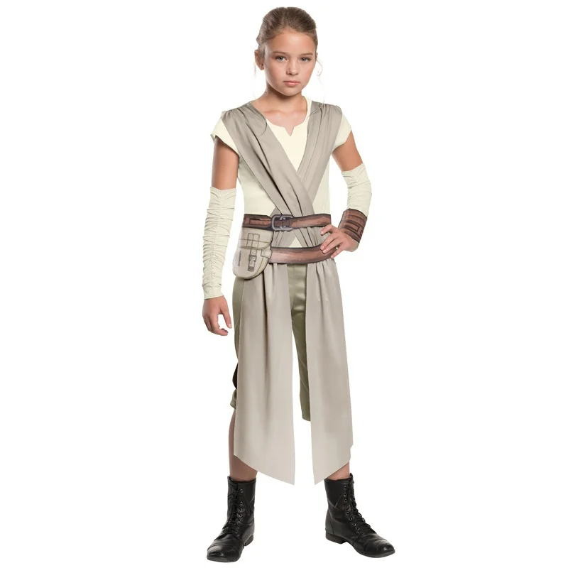 

Child Rey Star Wars Costume New The Force Awakens Fancy Girls Classic Movie Charater Carnival Cosplay Halloween Costume