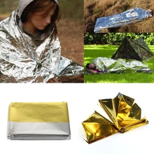 210*130 см водонепроницаемое одеяло для спасения при аварийной ситуации фольгированное тепловое пространство первой помощи Серебряный спасательный занавес открытый кемпинг