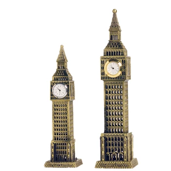 

SaiDeKe Retro metal London Big Ben Figurines creative Home Furnishing ornament Tourism City Souvenir Building Architectural