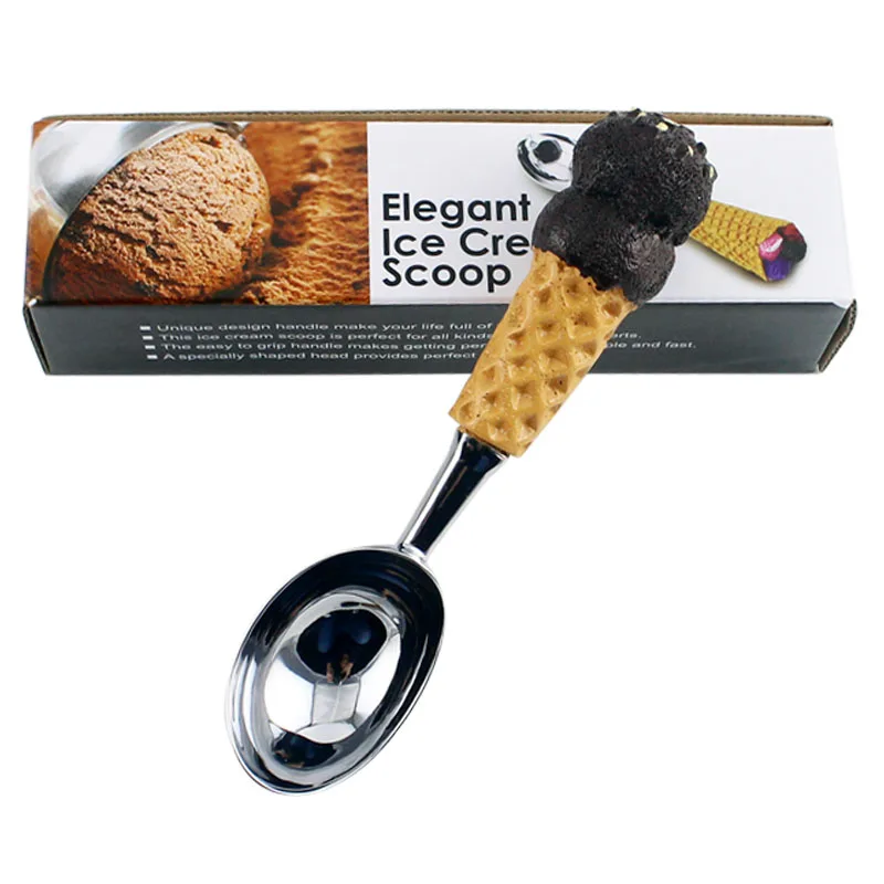Ice Cream Scoop Cream Dipper Spoon DIY Tools Resin Handle Stainless Steel Kitchen Gadgets