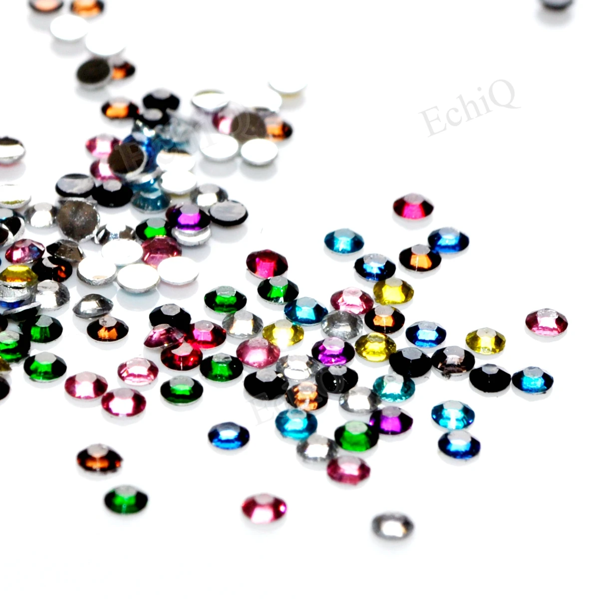 

1bag= 1000pcs 2mm Nail Art Rhinestones Flatback SS6 Mix Color Crystals 4 Facets Resin Round Rhinestone Beads 2mm N51