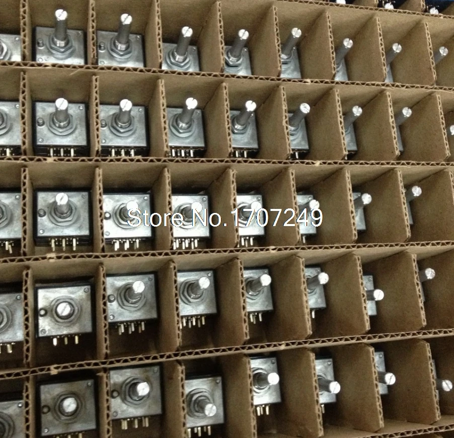 Free Shipping 1Pcs 10K 20K 50K 100K 250K 500K Japan ALPS RK27 Double stereo potentiometer 10~500KAX2 RK27 Rotary switch