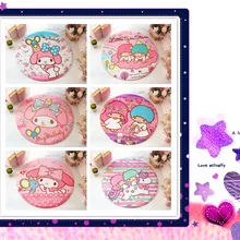 IVYYE 60 см Мелодия Две звезды аниме ковер украшения круглые домашние мягкие ковры мультфильм коврики на пол для спальни Ванна плюшевые Коврики