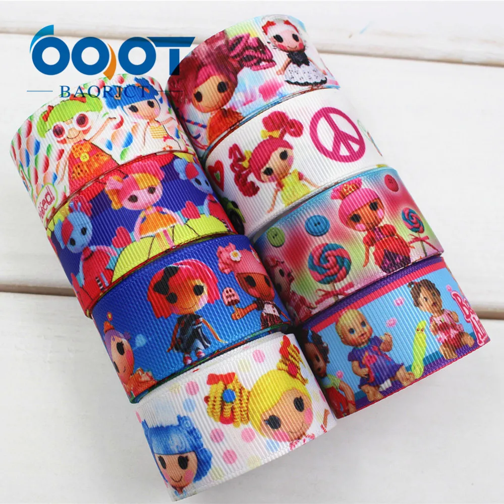 

OOOT BAORJCT 1742910 25mm 10yard cartoon Ribbons Thermal transfer Printed grosgrain Wedding Accessories DIY handmade material