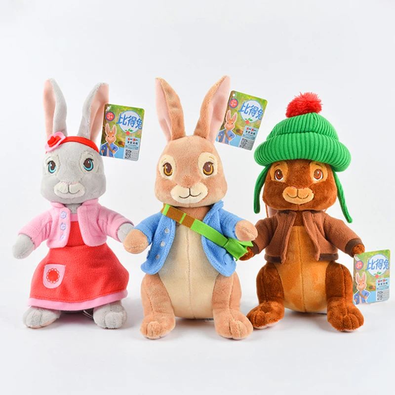 Peter Rabbit 30cm Animal Plush Toy Moive Character Lily Benjamin Sleeping Pillow Kawaii Baby Birthday Gift Toy For Girl Kids