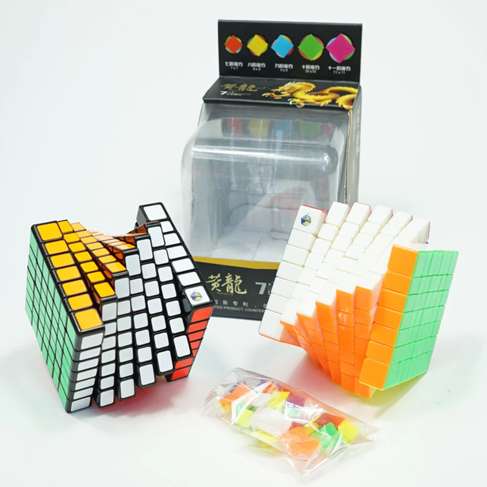 Yuxin Huanglong 7x7 куб черный/Stickerless Скорость Cube головоломка твист Весна Cubo Magico обучения Образование игрушки, Прямая поставка