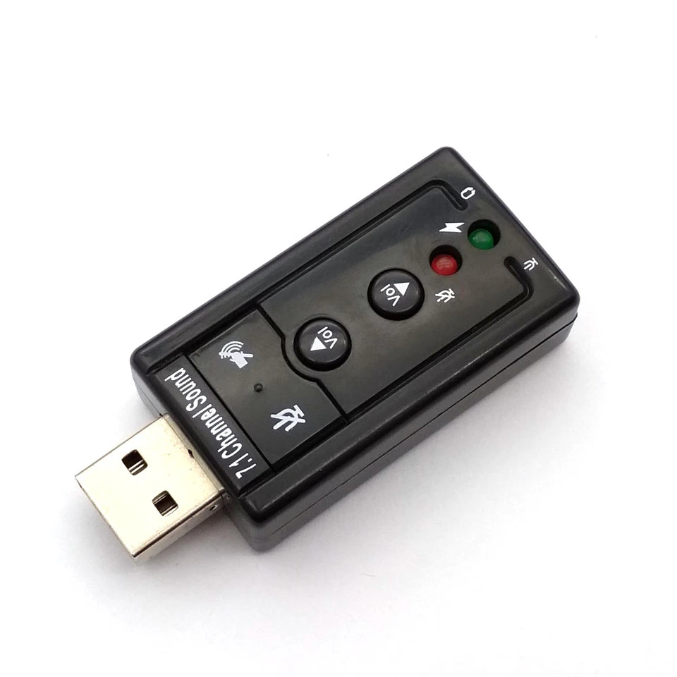 Внешняя мини звуковая карта USB 2 0 7 1 каналов 3D Виртуальная 12 Мбит/с аудио микрофон
