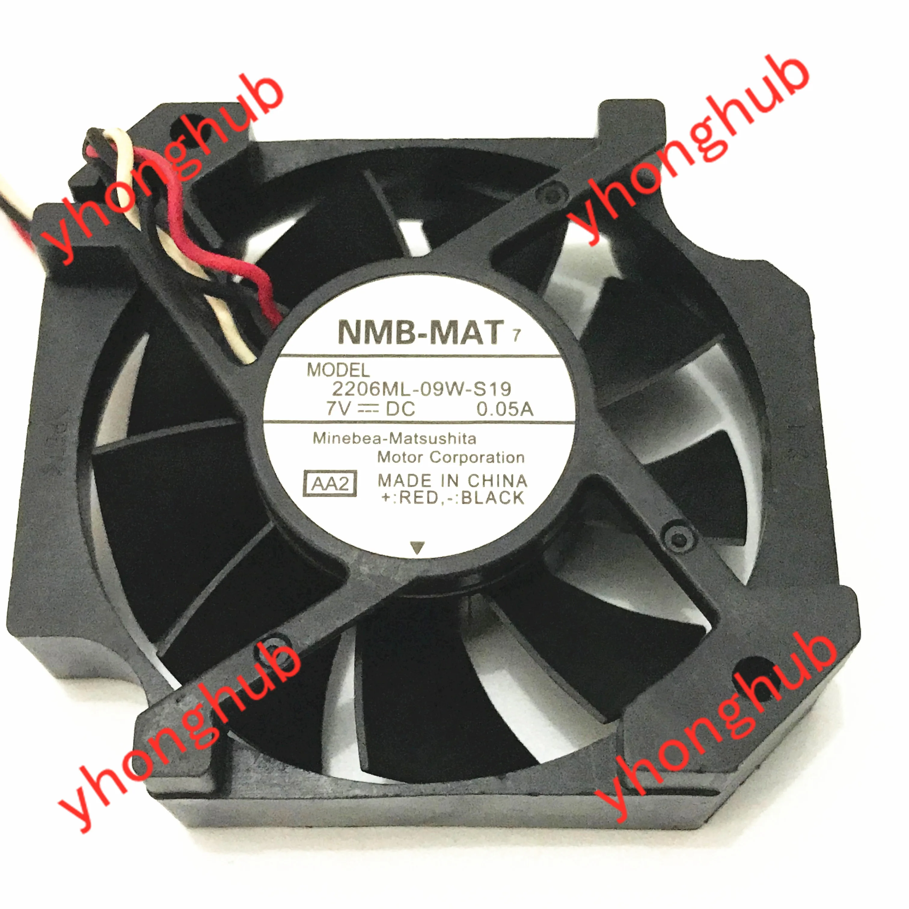 

NMB-MAT 2206ML-09W-S19 AA2 Server Cooler Fan DC 7V 0.05A 57X52mm 3-wire
