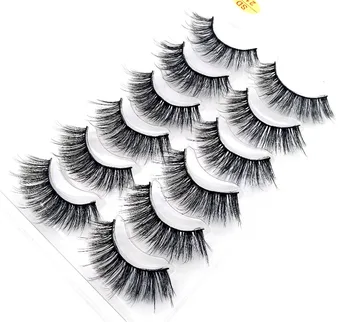 

HBZGTLAD 6 pairs Real Mink Fake eyelashes 3D long Natural False Eyelashes Mink Lashes Soft Eyelash Extension Makeup Kit Cilios