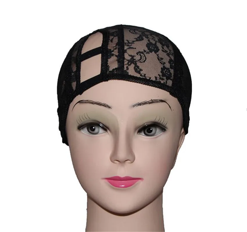 

High Quality U Part Lace Cap Have 3 Clips for Making Wigs Front Human Hair Wigs with Adjustable Straps Hairnets Caps S/M/L