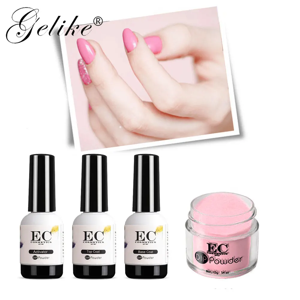 

Gelike 10g Dip Powder Nail Art Acrylic Gel Polish Manicure Starter Kit Dipping Lacquer System Clear Colors Finger Extension