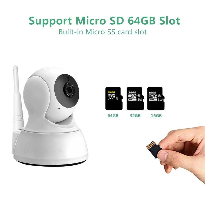  720P Home Security IP Camera Two Way Audio Wireless Mini Camera 1MP Night Vision CCTV WiFi Camera B - 32974597062