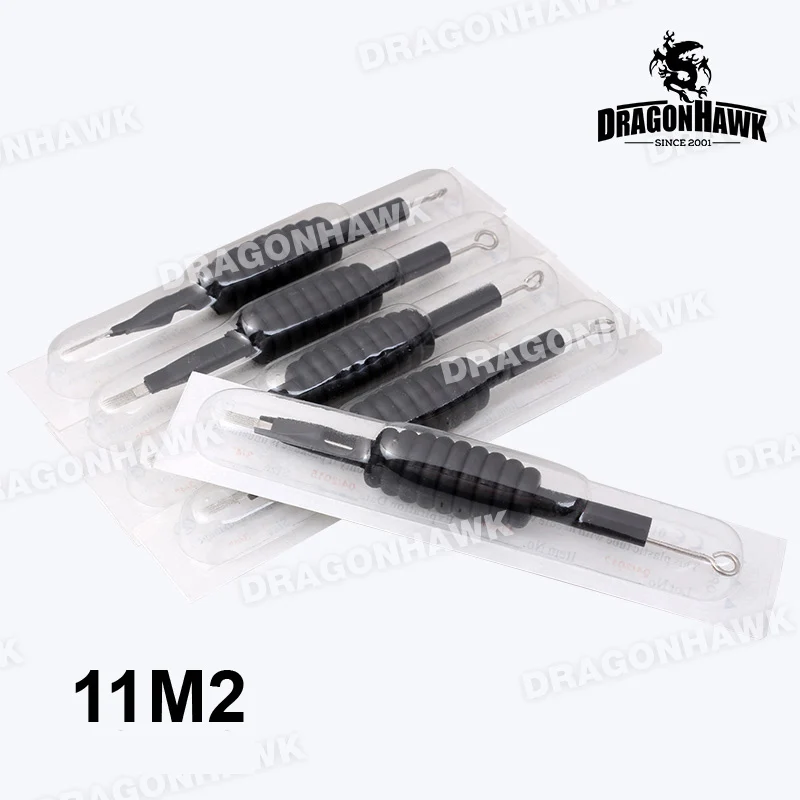 

20pcs 11M2 Disposable Black Sterilized Grips 19mm Grip Tube Tip Tattoo Needles