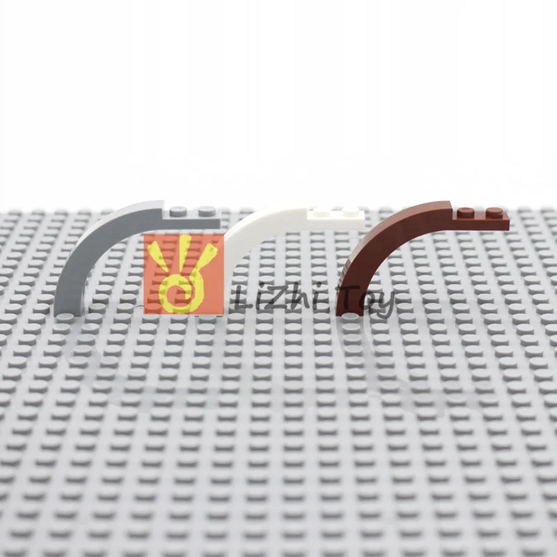 MOC blocks Arch 1x6x3 1/3 изогнутый верх сделай сам развивающий блок кирпичи совместимые
